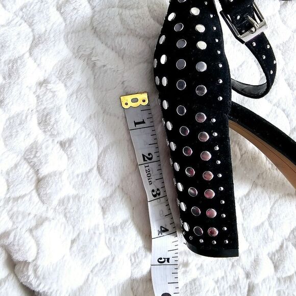 Dolce Vita black studded chunky heels block velvet 8 - Picture 9 of 9